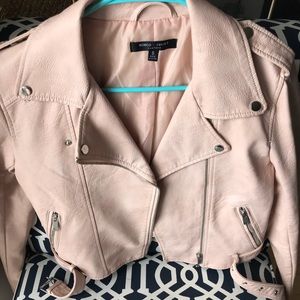 Pink Leather Coat